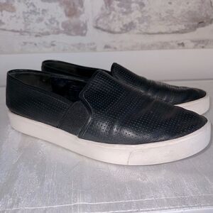 Vince Perforated Blair Slip on Calf Leather Shoe Sneakers Womens Sz 9.5